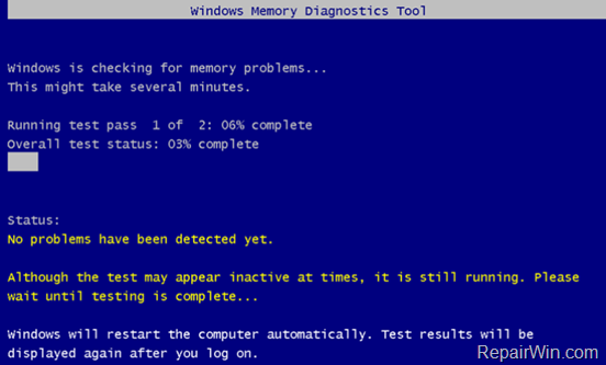 Windows Memory Diagnostics
