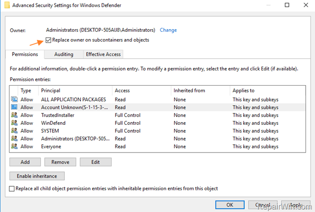 disable defender antivirus windows 10
