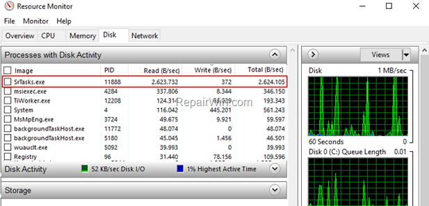 FIX SrTasks.exe High Disk Usage - Windows 10