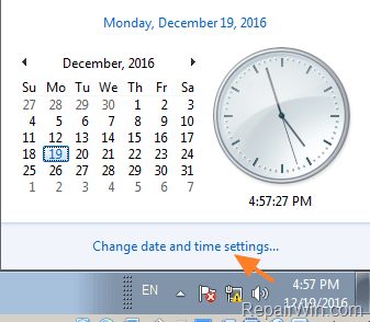 date and time settings