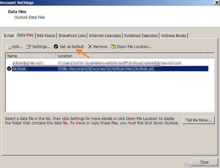 outlook mail merge account