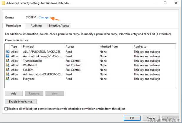 disable windows defender windows 8