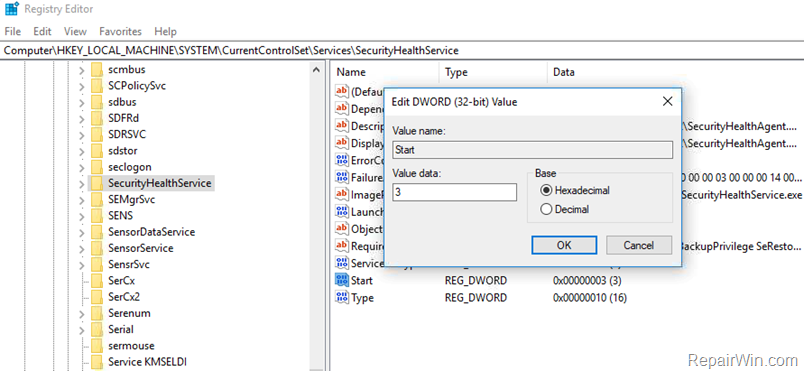 disable defender antivirus windows 10