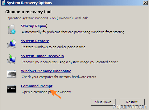reset user password