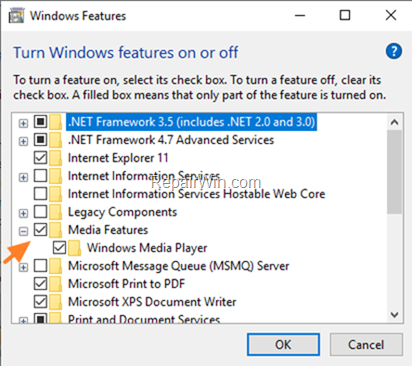 How to Install Windows Media Player in Windows 10
