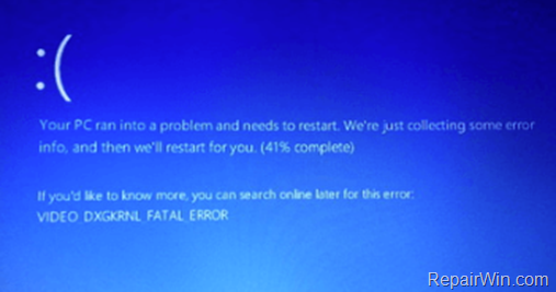 FIX: VIDEO DXGKRNL FATAL ERROR in Windows 10