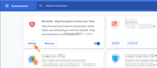 Blocksite details