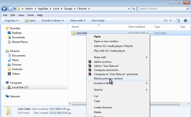 recover deleted bookmarks passwords chrome