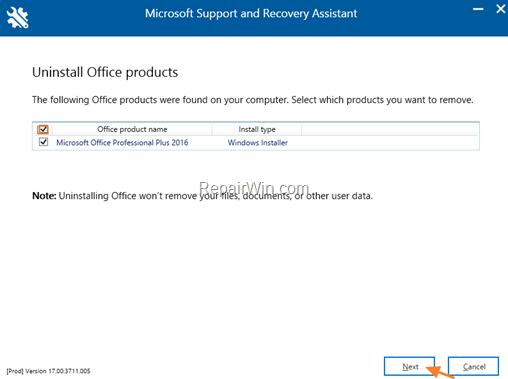 Unistall Office Tool