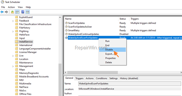Disable MoUsoCoreWorker