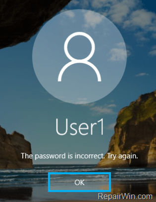 reset password windows