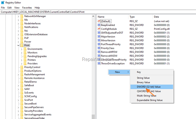 FIX Error 0x0000011b Registry