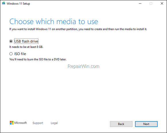 create usb windows 11 media