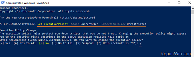 Enable Running Scripts on Windows 10