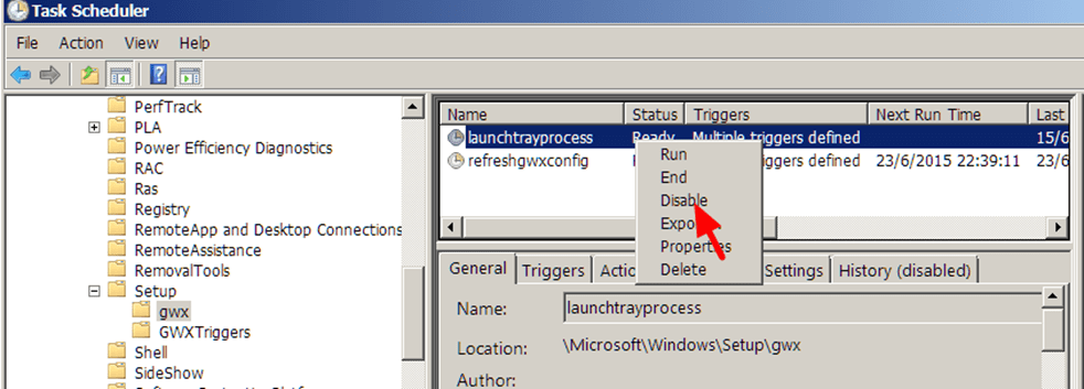 disable get windows 10 task