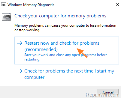 check memory problems