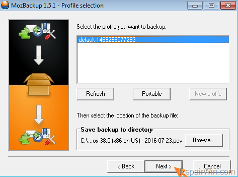 thunderbird backup