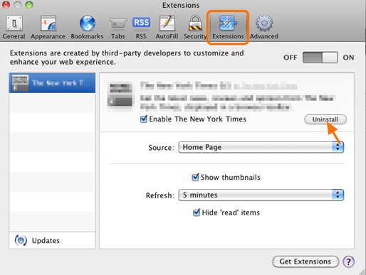 remove-safri-extensions
