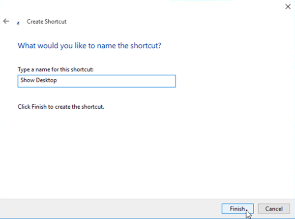 show desktop icon Windows 8