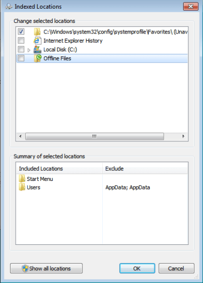 indexing options1
