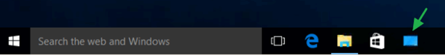 show desktop taskbar windows 10