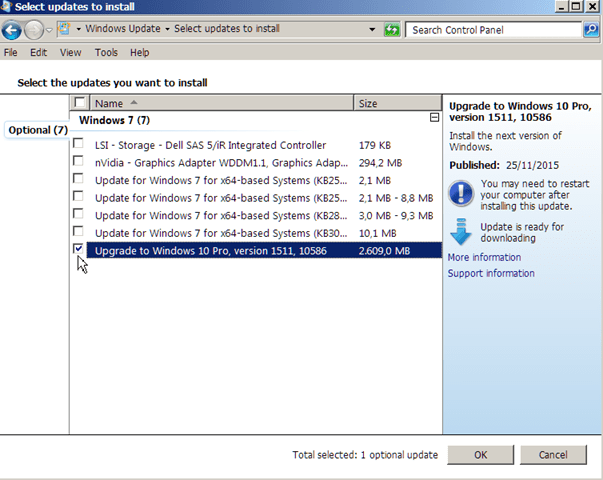 remove Windows 10 update