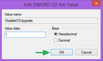disable Windows OS Upgrade