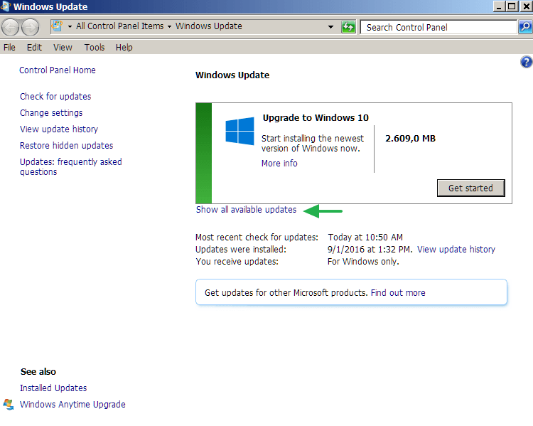 disable ugrade to Window 10