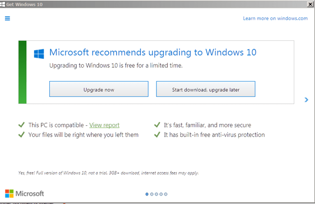 disable upgrade to Windows 10