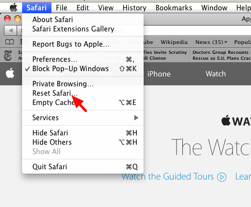 reset-safari