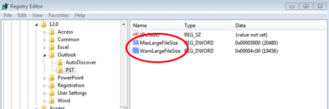 outlook maximum file size