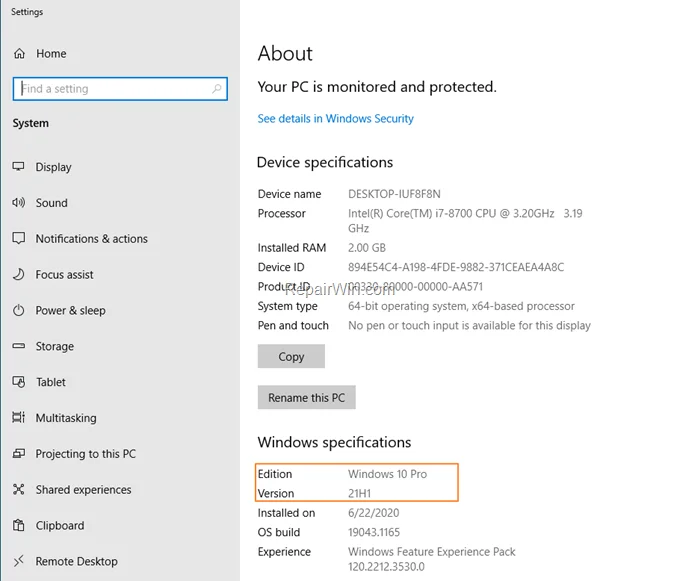How to Find out which Windows 10 Version is Installed on your Computer.