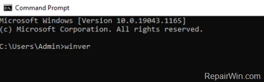 winver command