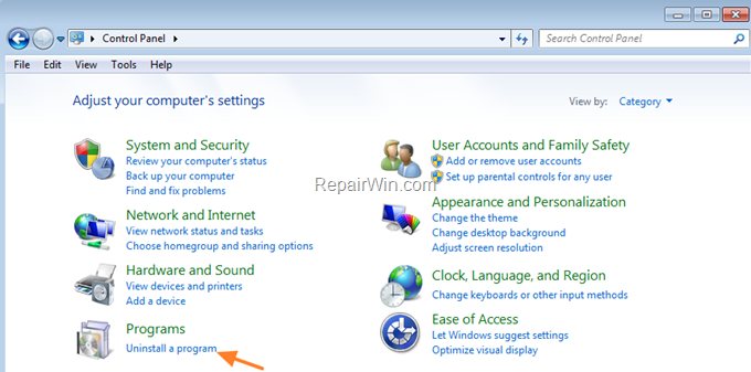 Uninstall Program