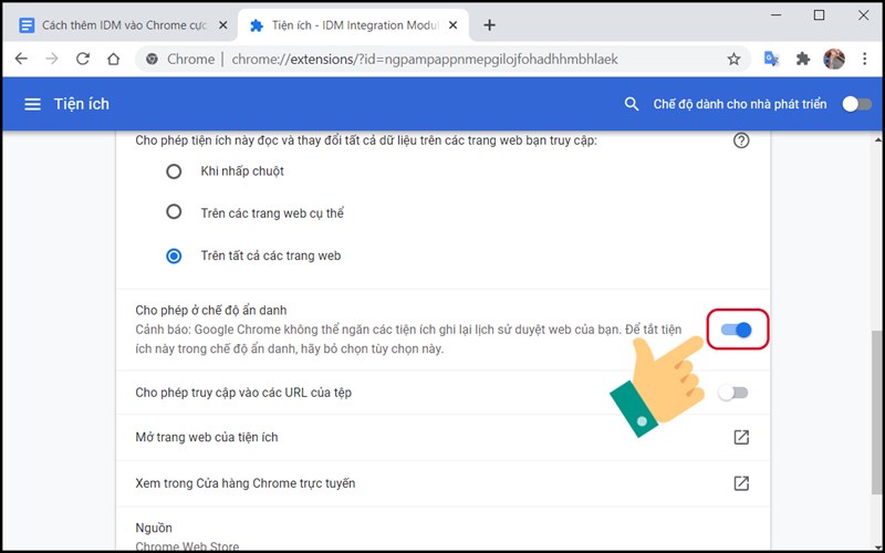 Cách thêm IDM vào Chrome cực kỳ đơn giản