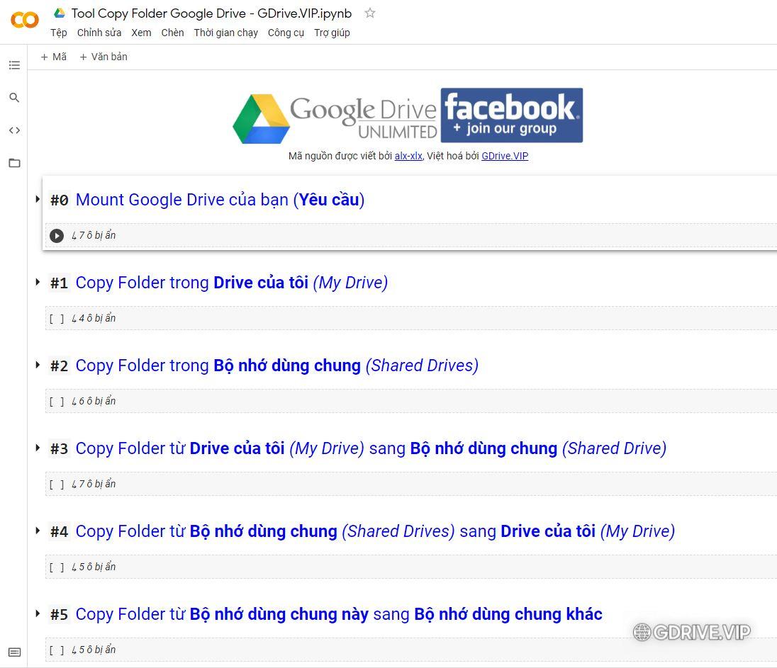 Tool Copy Folder Google Drive bằng Google Colab dễ sử dụng (Full chức năng – tiếng Việt)