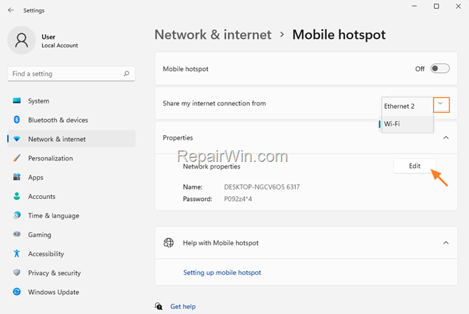 windows 11 mobile hotspot