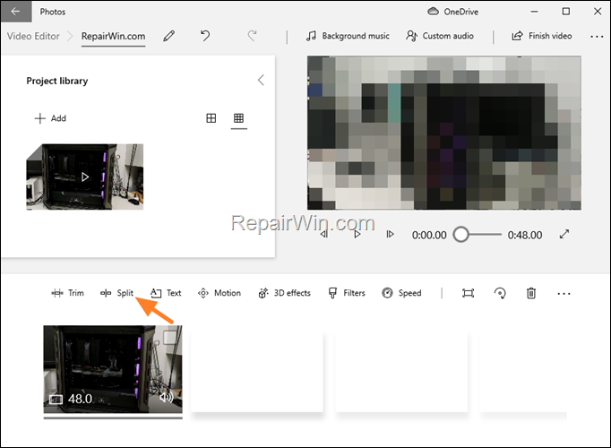 How to split video windows 10