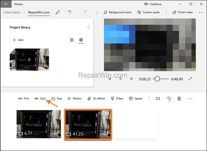 remove unwanted video parts