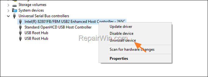 Uninstall Device