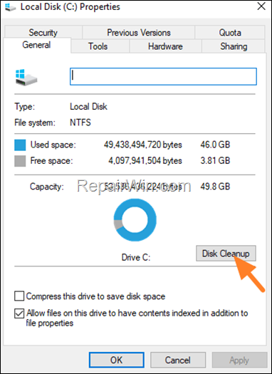 disk cleanup