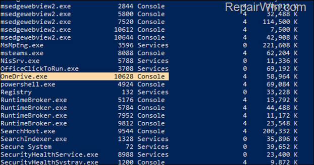 How to kill process from command prompt