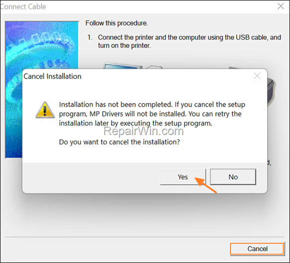 install unsupported canon printer windows 11
