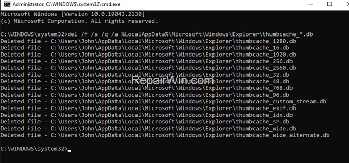 fix white thumbnails on images in file explorer