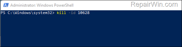 kill process powershell
