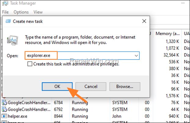 open explorer