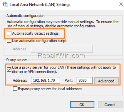 PROXY SETTINGS