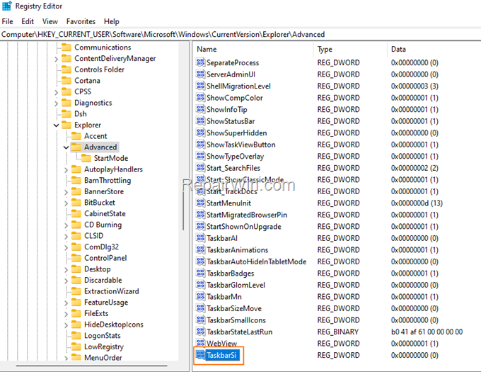 change taskbar size windows 11