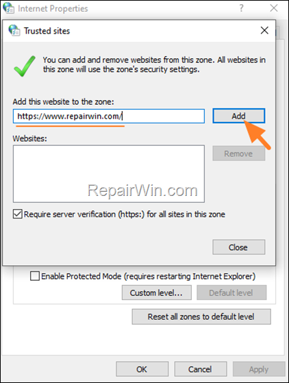 Turn Off Protected Mode - INternet Explorer - EDGE