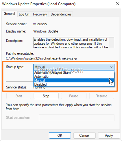 How to Disable Enable Service